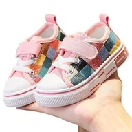Buty dla dziewczynek - Trampki Dziecięce Permani Buty Na Rzepy Wygodne Lekkie Materiałowe Modne Stylowe Różowe 29 - miniaturka - grafika 1