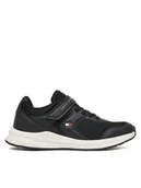 Buty dla chłopców - Tommy Hilfiger Sneakersy T3X9-34378-1697 S Czarny - miniaturka - grafika 1