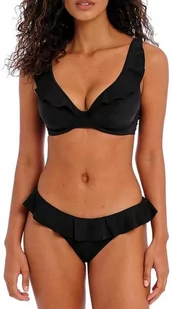 SHEKINI Bikini z Falbanami i Głębokim Dekoltem V - Czarne, Rozmiar XL - Stroje kąpielowe - miniaturka - grafika 1