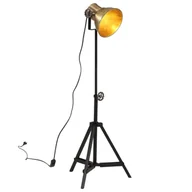 Lampy ogrodowe - vidaXL Lampa stołowa, 25 W, antyczny mosiądz, 35x35x65/95 cm, E27 - miniaturka - grafika 1