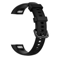 Akcesoria do smartwatchy - Opaska Pasek Bransoleta Smoothband Huawei Honor Band 4 / 5 Czarna - miniaturka - grafika 1