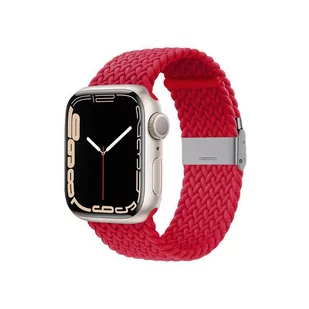 Crong Wave Band – Pleciony pasek do Apple Watch 38/40/41 mm (czerwony) - Akcesoria do smartwatchy - miniaturka - grafika 3