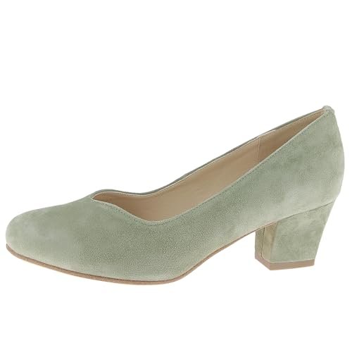 Hirschkogel Damskie czółenka do stroju ludowego, szałwia, 41 EU, szałwia, 41 EU