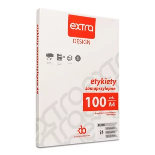Etykiety Kompania Biurowa A4 70mmx35mm białe 100ark. - Etykiety do drukarek - miniaturka - grafika 1
