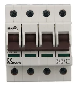 Bemko Rozłącznik izolacyjny 4P 63A A10-R7-4P-063 - Bezpieczniki elektryczne - miniaturka - grafika 1