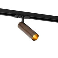 Lampy sufitowe - QAZQA Nowoczesny reflektor brązowy do systemu szynowego jednofazowego 35mm - Iconic Jeana Luxe - miniaturka - grafika 1