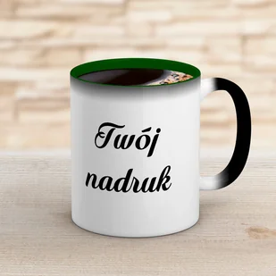 Kubek magiczny CLASSIC z zielonym wnętrzem z Twoim nadrukiem - Kubki - miniaturka - grafika 1
