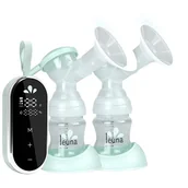 Laktatory - Leuna Comfort podwójna elektryczna pompa do piersi, przenośna podwójna pompa do mleka karmiącego z 4 rozmiarami kołnierzy, lustrzany ekran dotykowy LED, 3 pozycje i 12 poziomów, ochrona przed - miniaturka - grafika 1