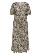 Sukienki - ONLY Sukienka w kolorze brązowo-kremowym - miniaturka - grafika 1