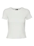 Koszulki i topy damskie - VERO MODA Damska koszulka VMEMMA SS Top NOOS, śnieżna biel, M, Snow White, M - miniaturka - grafika 1