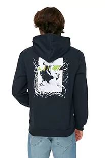 TRENDYOL Męska bluza - granatowa - regularna, granatowy, L - Bluzy męskie - miniaturka - grafika 1