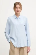 Koszule damskie - Tommy Hilfiger koszula damska kolor niebieski relaxed z kołnierzykiem klasycznym WW0WW44045 - miniaturka - grafika 1