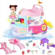 Domki dla lalek - Domek Dla Lalek Statek Wycieczkowy Dom Akcesoria Lalki Meble Prezent Dzieci - miniaturka - grafika 1