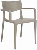 Krzesła - Krzesło z podłokietnikami Town taupe - Ezpeleta - miniaturka - grafika 1