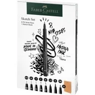 Przybory szkolne - Faber-Castell Cienkopisy artystyczne Pitt 8 szt. - miniaturka - grafika 1