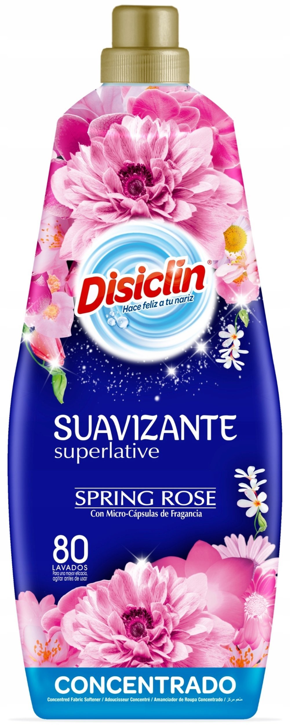 Płyn do płukania Friendly Organic DISICLIN Płyn do płukania tkanin - 80 płukań Spring Rose 1440 ml