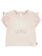 Kaftaniki dla niemowląt - Levi's Kids Koszulka w kolorze beżowym - miniaturka - grafika 1