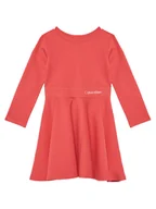 Sukienki i spódniczki dla dziewczynek - Calvin Klein Jeans Sukienka codzienna Logo Tape IG0IG02666 M Różowy Regular Fit - miniaturka - grafika 1