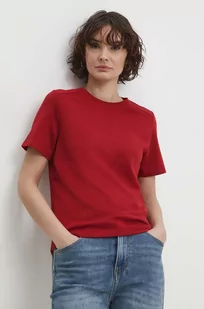 Answear Lab t-shirt damski kolor czerwony - Koszulki sportowe damskie - miniaturka - grafika 1
