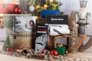 Zestaw Prezentowy Dla Golfisty - tuzin piłek TaylorMade TP5, rękawiczka TaylorMade Stratus Soft, ręcznik golfowy TaylorMade Tour Towel - Zestawy upominkowe - miniaturka - grafika 1