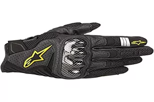 Alpinestars Rękawice motocyklowe Smx-1 Air V2 Gloves Black Yellow Fluo, czarne/żółte, S - Rękawice motocyklowe - miniaturka - grafika 1