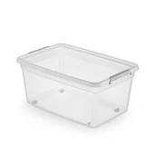 Pojemniki kuchenne - Lumarko Pojemnik Z Pokrywą i Klipsami Na Kółkach 58x39x25cm 40l (2722) - miniaturka - grafika 1