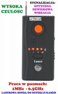 Wykrywacze podsłuchów - Laserowy Wykrywacz Podsłuchów, Kamer i Mikro-Kamer, Podsłuchów GSM, Lokalizatorów GPS + Słuchawki. - miniaturka - grafika 1