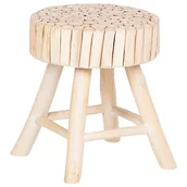 Ławy i stoliki kawowe - Beliani Stolik pomocniczy jasne drewno NAMPA - miniaturka - grafika 1