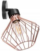 Lampy ścienne - Lampa Ścienna Kinkiet Metalowy Rose Gold Druciana - miniaturka - grafika 1