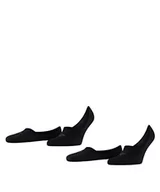 Koszulki męskie - Burlington Mężczyźni Stopki Everyday 2-Pack M IN Bawełna niewidoczne jednokolorowe 2 Pak, Czarny (Black 3000), 41-42 - miniaturka - grafika 1