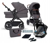 Wózki dziecięce - Kinderkraft BTOUR 3w1 dark grey - miniaturka - grafika 1