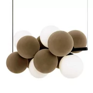 Lampy sufitowe - Wisząca lampa molekułowa Vino ABR-GRAPPA-H-B Abruzzo nad stół kule szare białe - miniaturka - grafika 1