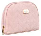 Kosmetyczki, organizery i kuferki - Damska kosmetyczka Peterson na suwak saszetka na kosmetyki pojemny organizer, różowy - miniaturka - grafika 1