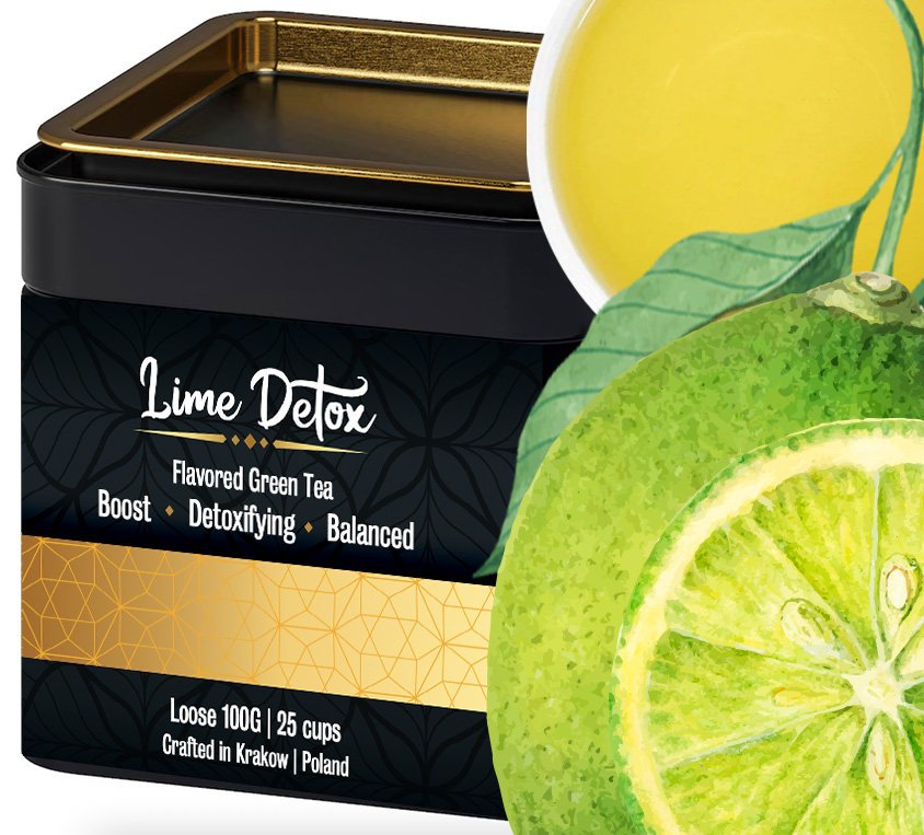 Herbata Zielona Detox w Puszce Mate, Rooibos, Trawa Cytrynowa, Ziarno Kopru, Morwa