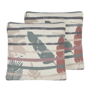 2 Poduszki Dekoracyjne W Paski 45 X 45 Cm Wielokolorowe Bidens - Poduszki dekoracyjne - miniaturka - grafika 1