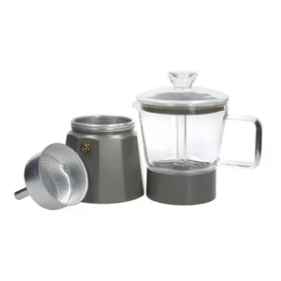 Szara kawiarka ze stali nierdzewnej 0,29 l La Cafetiere Verona – Kitchen Craft - Zaparzacze i kawiarki - miniaturka - grafika 1