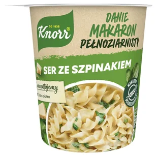 Knorr - Makaron pełnoziarnisty z sosem serowym ze szpinakiem. - Szybkie dania obiadowe - miniaturka - grafika 1