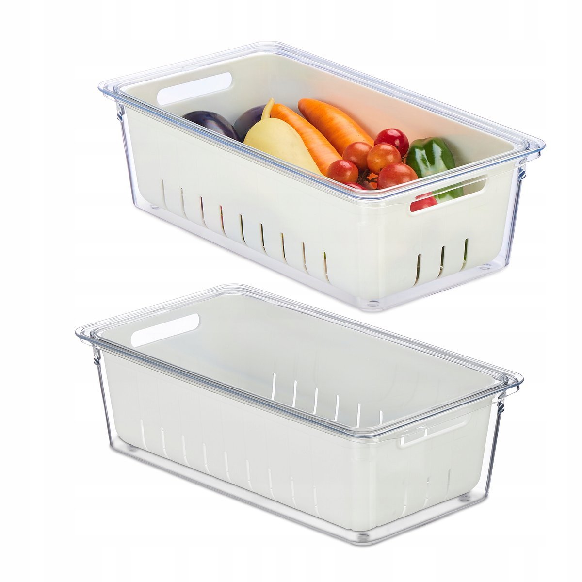 Pojemnik organizer szuflada kosz do lodówki szafki na żywność 2 szt x 5,6l