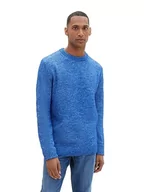 Swetry męskie - TOM TAILOR sweter męski, 34433 – hokej Blue White Core, L - miniaturka - grafika 1