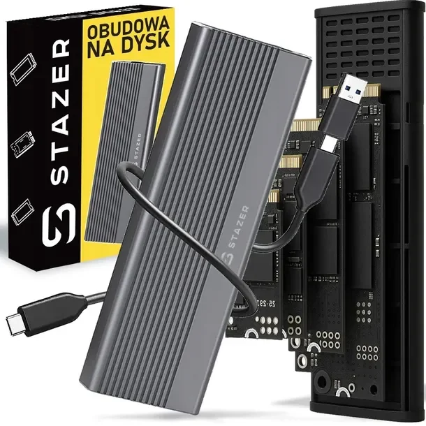 Obudowa Adapter Na Dysk Ssd M2 Nvme Pcie 2w1 Usb 3.0 Usb-c 3.1 Kieszeń M.2