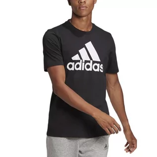Koszulki sportowe męskie - Koszulka adidas Essentials Big Logo GK9120 - czarna - Adidas - grafika 1