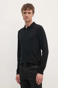 Calvin Klein sweter wełniany męski kolor czarny lekki K10K113418 - Swetry męskie - miniaturka - grafika 1