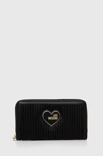 Portfele - Love Moschino portfel damski kolor czarny JC5615PP1GLA1000 - grafika 1