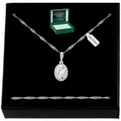 Łańcuszki - PIĘKNY ŁAŃCUSZEK + MEDALIK PR.925 NA PREZENT DLA DZIEWCZYNY, KOBIETY, CÓRKI - miniaturka - grafika 1