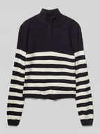Swetry dla dziewczynek - Sweter z dzianiny o kroju regular fit ze wzorem w paski model ‘FRANCA’ - miniaturka - grafika 1