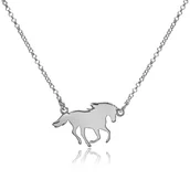 Naszyjniki - Naszyjnik z konikiem srebrny rodowany - miniaturka - grafika 1
