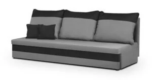 Kanapa sofa 3os z funkcją spania sprężyny bonell GUSTAV jasny szary/czarny - Sofy i kanapy - miniaturka - grafika 1