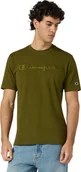 Koszulki męskie - Koszulka męska Champion SS Tee oliwkowa 220273 GS585 S - miniaturka - grafika 1