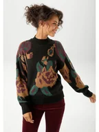 Swetry damskie - Aniston Sweter w kolorze czarno-jasnobrązowym - miniaturka - grafika 1