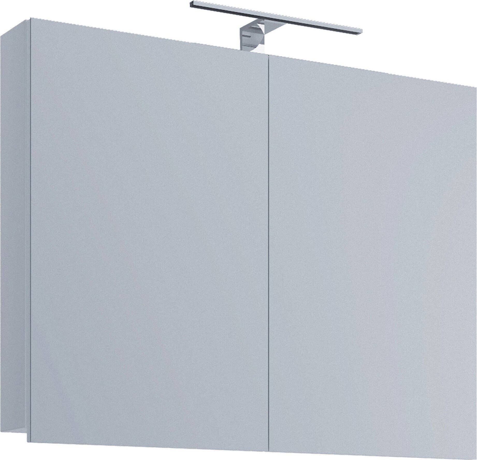 VCB1 szafka łazienkowa z lustrem szafka z lustrem 80 cm z oświetleniem, biały.